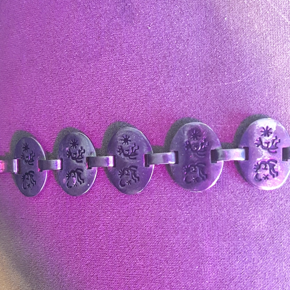 Vintage sterling silver Kokopelli bracelet